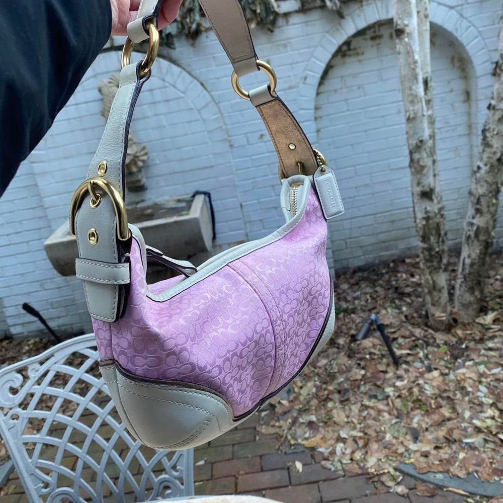 Y2k Pink Lilac Coach Hobo Bag Gem